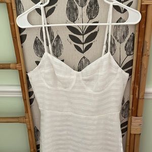 ✴️ LIKE NEW LULUS LULU’D WHITE MIDI WHITE DRESS LINED SMALL ADJUSTABLE STRAPS